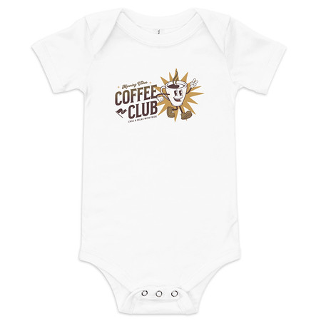 [ID: 308-G396] Coffee Club Baby Short Sleeve One Piece