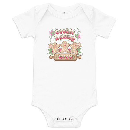[ID: 308-G415] Cookie Baking Crew Baby Short Sleeve One Piece
