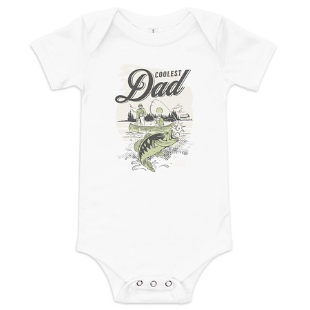 [ID: 308-G419] Coolest Dad Baby Short Sleeve One Piece