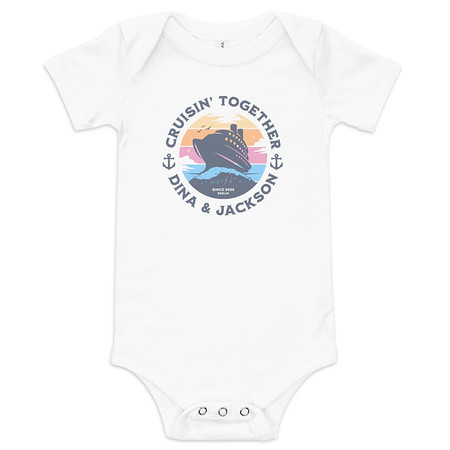 [ID: 308-G441] Cruisin' Together - Cruise Ship Baby Short Sleeve One Piece