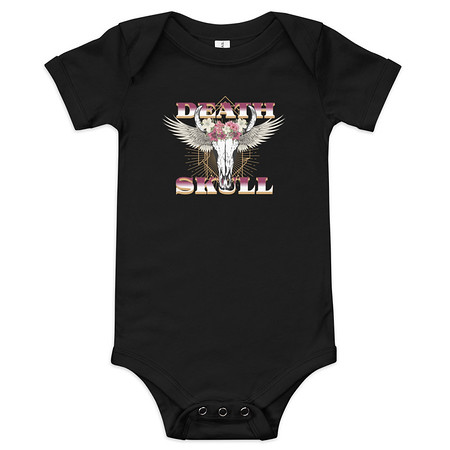 [ID: 308-G474] Deah Skull Baby Short Sleeve One Piece