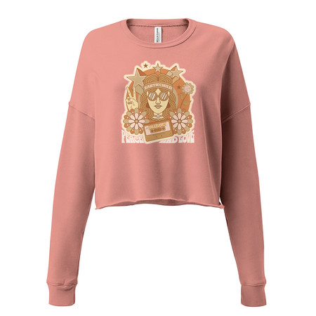 [ID: 316-G11] 60s tee design Women's Cropped Sweatshirt