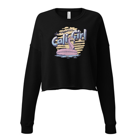 [ID: 316-G13] 90's Cali Girl Women's Cropped Sweatshirt