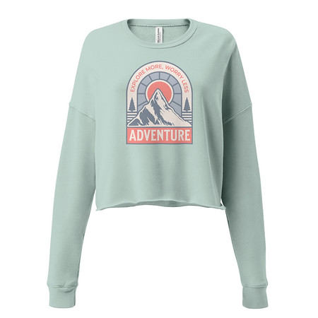 [ID: 316-G25] Adventure - Mountain Climbing Women's Cropped Sweatshirt