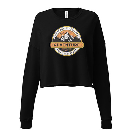 [ID: 316-G26] Adventure - Outdoor Mountain Women's Cropped Sweatshirt