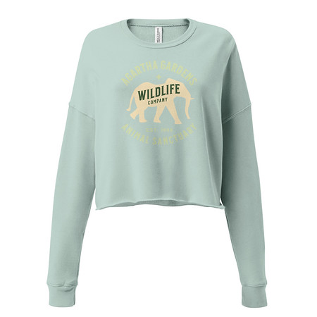 [ID: 316-G33] Agartha Gardens Wildlife - Animal Sanctuary Women's Cropped Sweatshirt