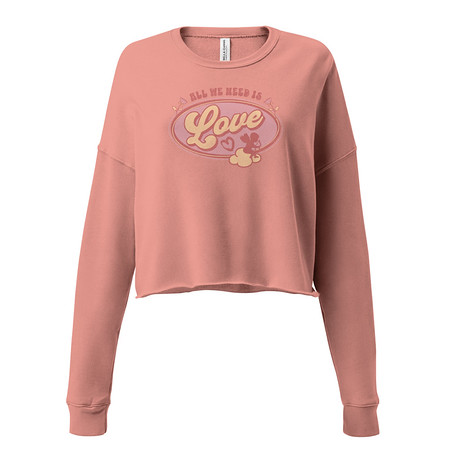 [ID: 316-G48] All We Need Is Love - Cupid Women's Cropped Sweatshirt