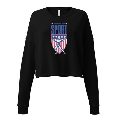 [ID: 316-G71] American Football Sport Women's Cropped Sweatshirt