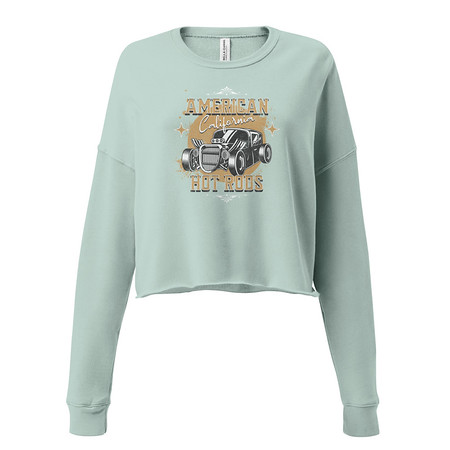 [ID: 316-G73] American Hot Rods Women's Cropped Sweatshirt