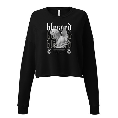 [ID: 316-G81] Angel Women's Cropped Sweatshirt