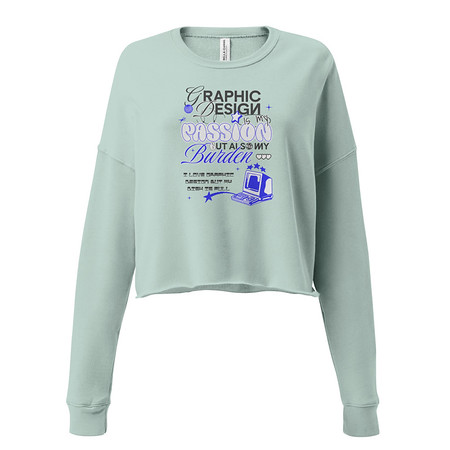 [ID: 316-G92] Anti-design  Women's Cropped Sweatshirt