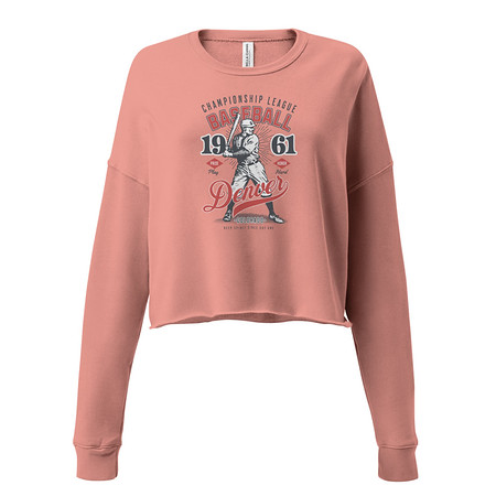 [ID: 316-G140] Baseball Championship League - University Sports Team Women's Cropped Sweatshirt