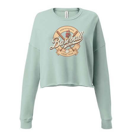 [ID: 316-G145] Baseball Team - College Sports Women's Cropped Sweatshirt