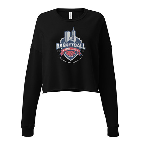 [ID: 316-G149] Basketball Sports Logo Women's Cropped Sweatshirt