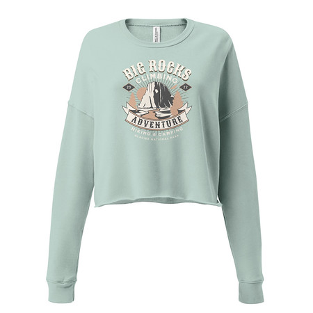 [ID: 316-G203] Big Rocks Climbing - Outdoor Adventure Women's Cropped Sweatshirt