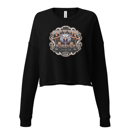 [ID: 316-G208] biker forever Women's Cropped Sweatshirt
