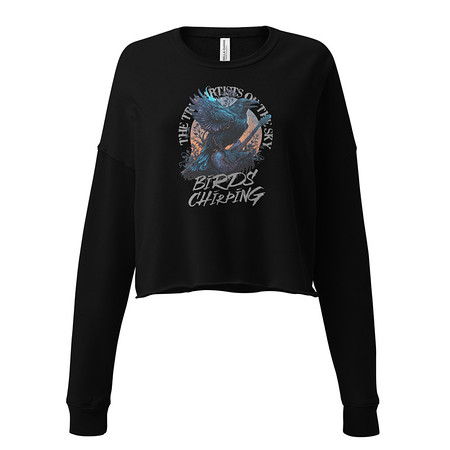 [ID: 316-G210] Birds Chirping Women's Cropped Sweatshirt