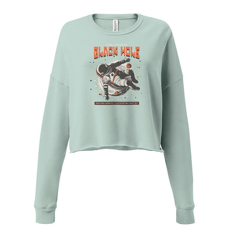 [ID: 316-G224] Black Hole Women's Cropped Sweatshirt