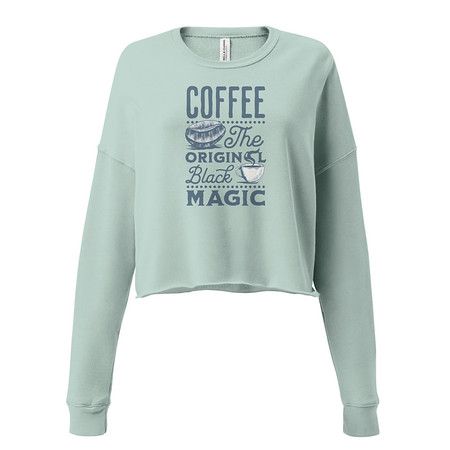 [ID: 316-G227] Black Magic Coffee - Simple Cup Women's Cropped Sweatshirt