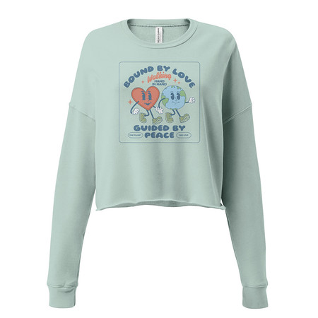 [ID: 316-G272] BOUND BY LOVE Women's Cropped Sweatshirt