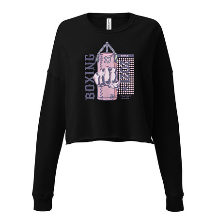 [ID: 316-G277] Boxing Fist - Punching Bag Women's Cropped Sweatshirt