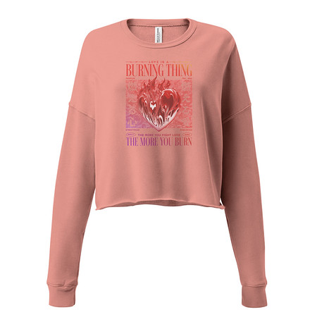 [ID: 316-G299] Burning Thing Women's Cropped Sweatshirt