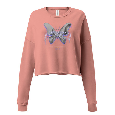 [ID: 316-G302] Butterfly Women's Cropped Sweatshirt