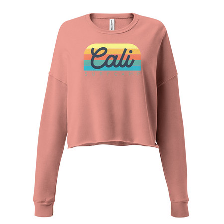 [ID: 316-G311] Cali Surf Camp - Outdoor Women's Cropped Sweatshirt