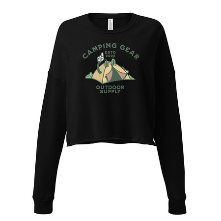 [ID: 316-G326] Camping Gear Women's Cropped Sweatshirt