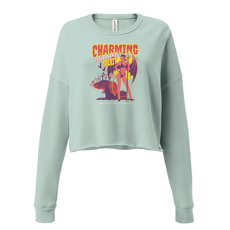 [ID: 316-G358] Charming Midnight Women's Cropped Sweatshirt