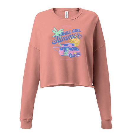 [ID: 316-G366] Chill Girl Summer Women's Cropped Sweatshirt