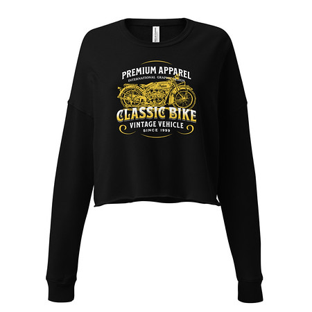 [ID: 316-G380] Classic Bike Women's Cropped Sweatshirt