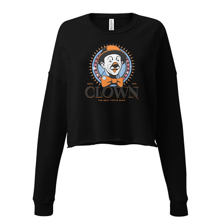 [ID: 316-G388] CLOWN LOGO Women's Cropped Sweatshirt
