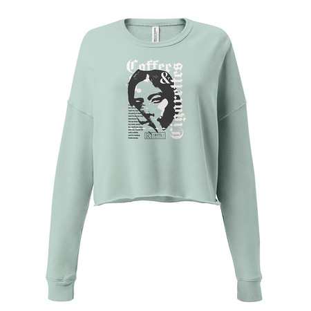 [ID: 316-G392] Coffee & Cigarettes Women's Cropped Sweatshirt