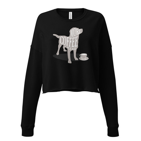 [ID: 316-G399] Coffee Dog Women's Cropped Sweatshirt