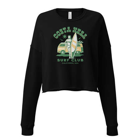 [ID: 316-G425] Costa Mesa Surf Club - Campervan Women's Cropped Sweatshirt