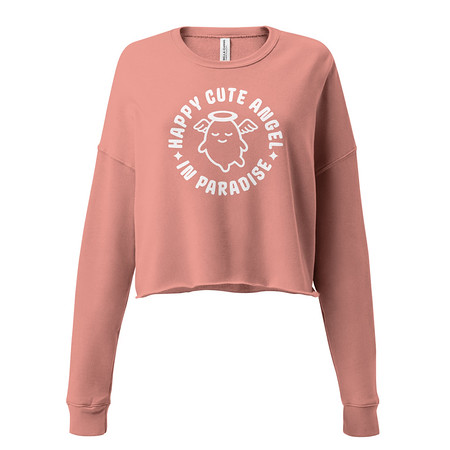 [ID: 316-G449] Cute Angel - Wings Women's Cropped Sweatshirt