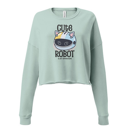 [ID: 316-G451] Cute Cat - AI Women's Cropped Sweatshirt