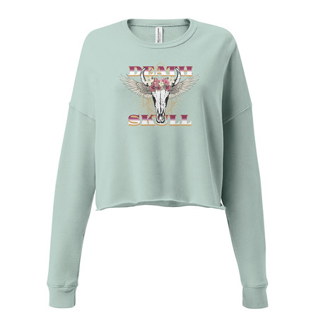[ID: 316-G474] Deah Skull Women's Cropped Sweatshirt