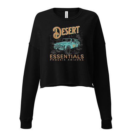 [ID: 316-G489] desert Women's Cropped Sweatshirt