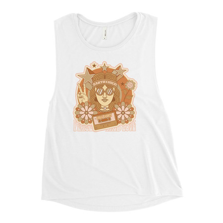 [ID: 271-G11] 60s tee design Women's Muscle Tank