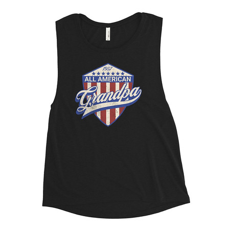 [ID: 271-G41] all american grandpa Women's Muscle Tank
