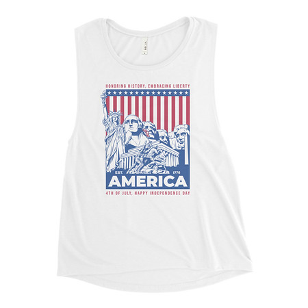 [ID: 271-G58] AMERICA (2) Women's Muscle Tank
