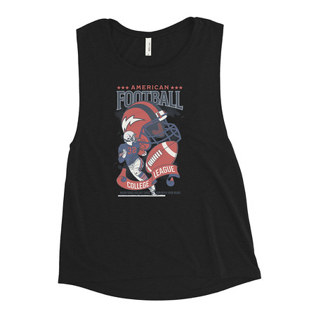 [ID: 271-G68] American Football - Athletic College League Women's Muscle Tank