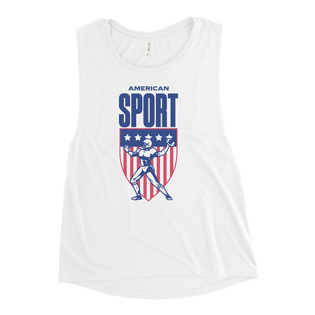 [ID: 271-G71] American Football Sport Women's Muscle Tank