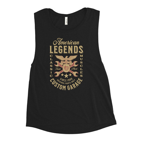 [ID: 271-G75] American Legends Garage - Eagle Women's Muscle Tank