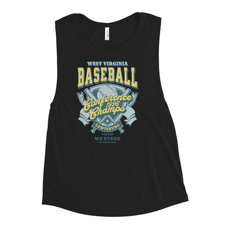 [ID: 271-G141] Baseball Conference Championships - Athlectic Badge Women's Muscle Tank