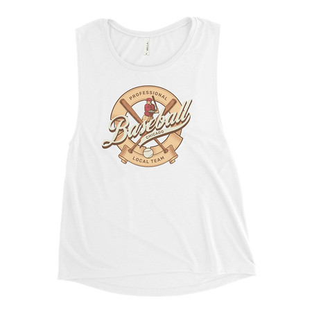 [ID: 271-G145] Baseball Team - College Sports Women's Muscle Tank