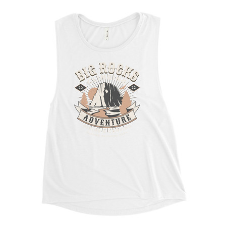 [ID: 271-G203] Big Rocks Climbing - Outdoor Adventure Women's Muscle Tank