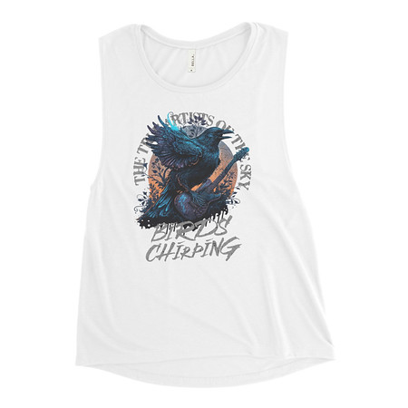 [ID: 271-G210] Birds Chirping Women's Muscle Tank